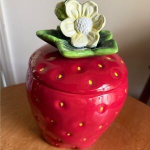Casa Vero Strawberry Ceramic Jar
